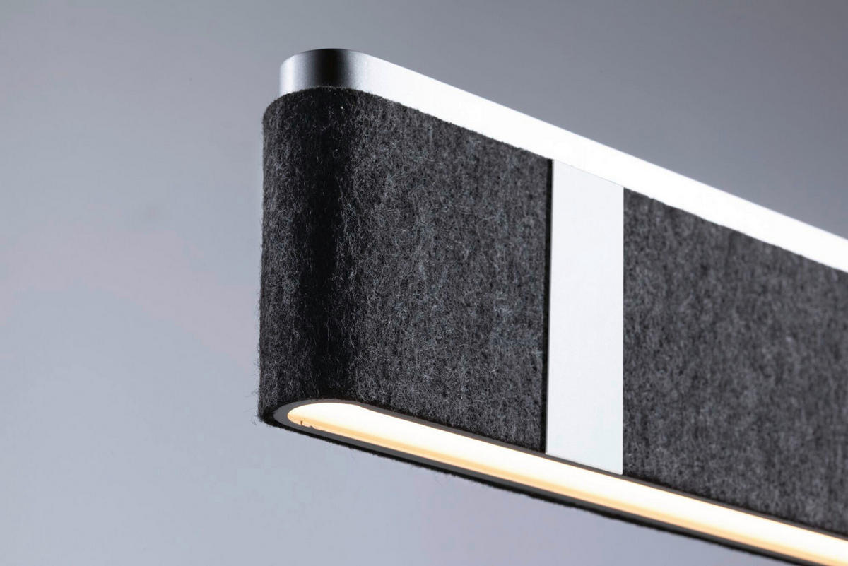 LED-PENDELLEUCHTE Jagun 100/8,5/3,5 cm   - Anthrazit, Basics, Kunststoff/Textil (100/8,5/3,5cm) - Paulmann