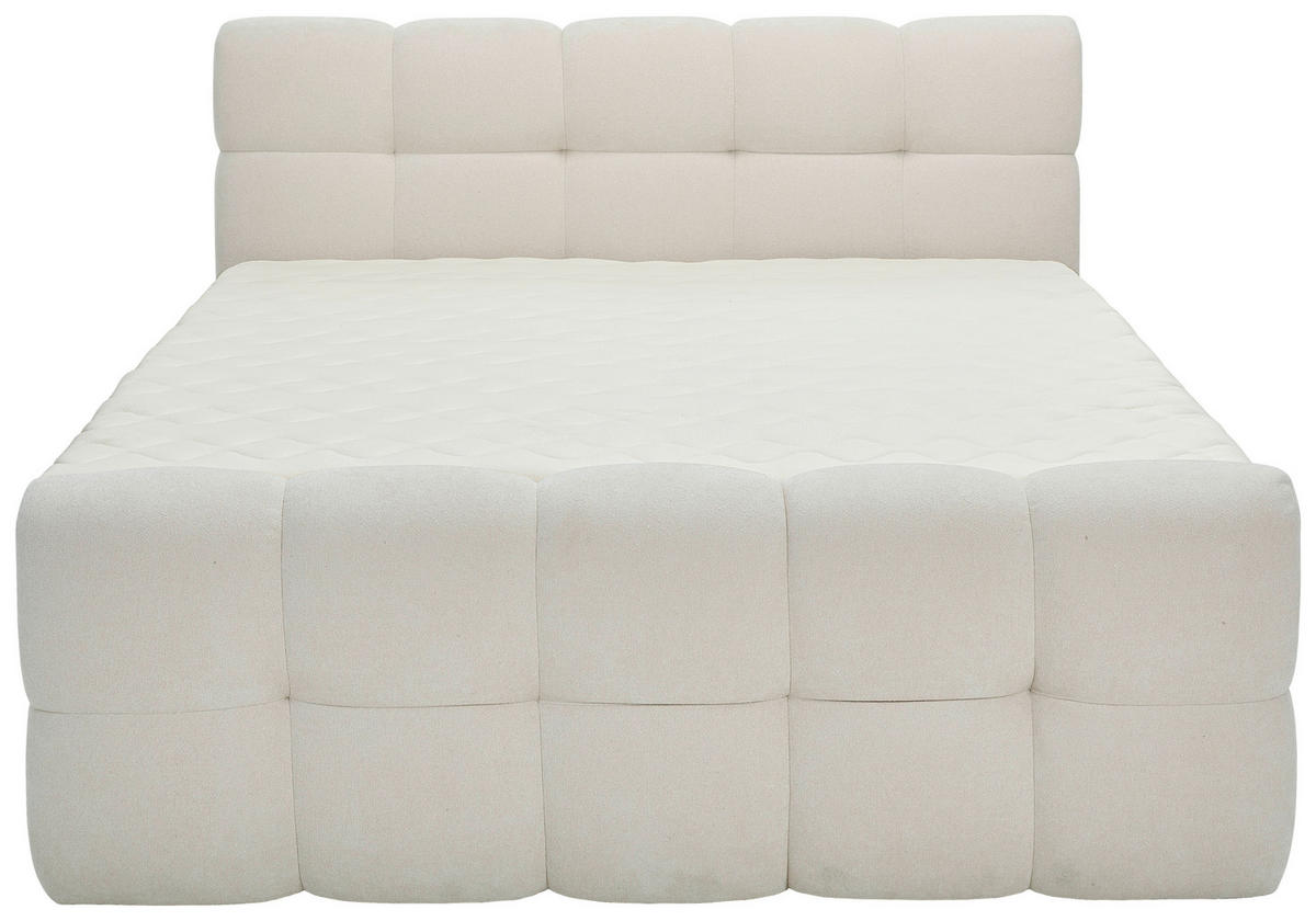 BOXBETT 180/200 cm  in Ecru  - Ecru/Schwarz, Design, Holz/Kunststoff (180/200cm) - Moderano