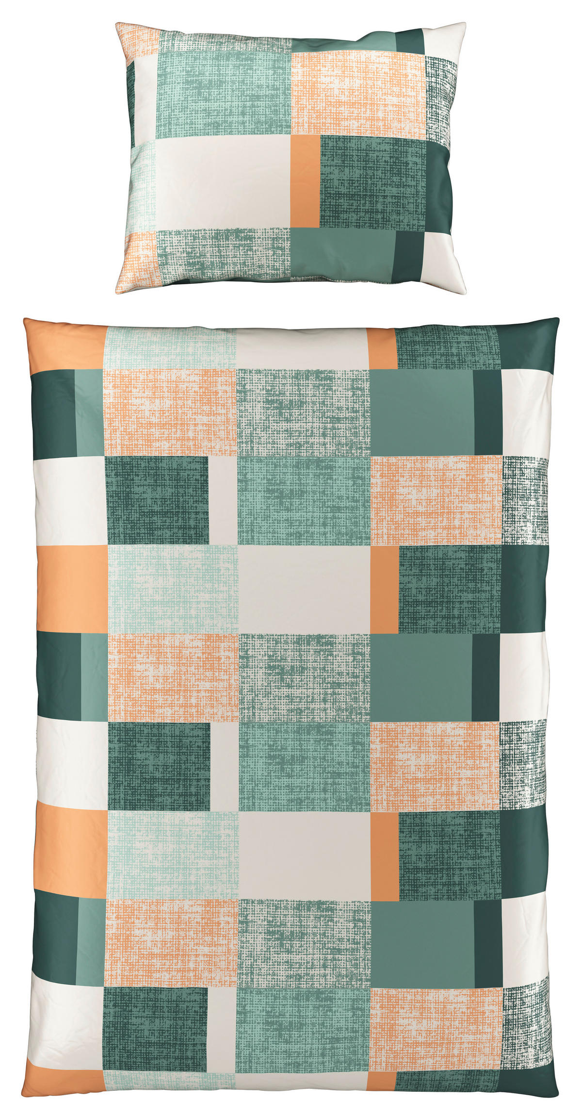 BETTWÄSCHE CUBY Satin 140/200 cm  - Grün, KONVENTIONELL, Textil (140/200cm) - Esposa