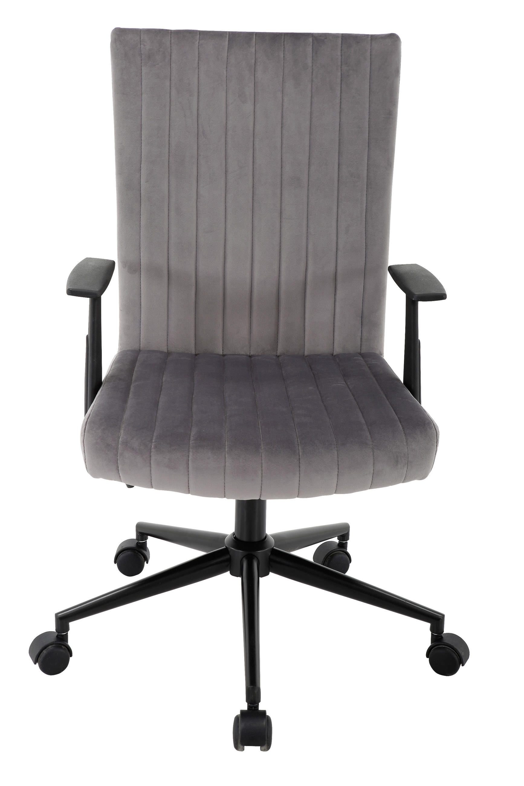 FORGÓSZÉK  bársony szürke, fekete  - fekete/szürke, Konventionell, műanyag/textil (50/93-101/62cm) - Carryhome