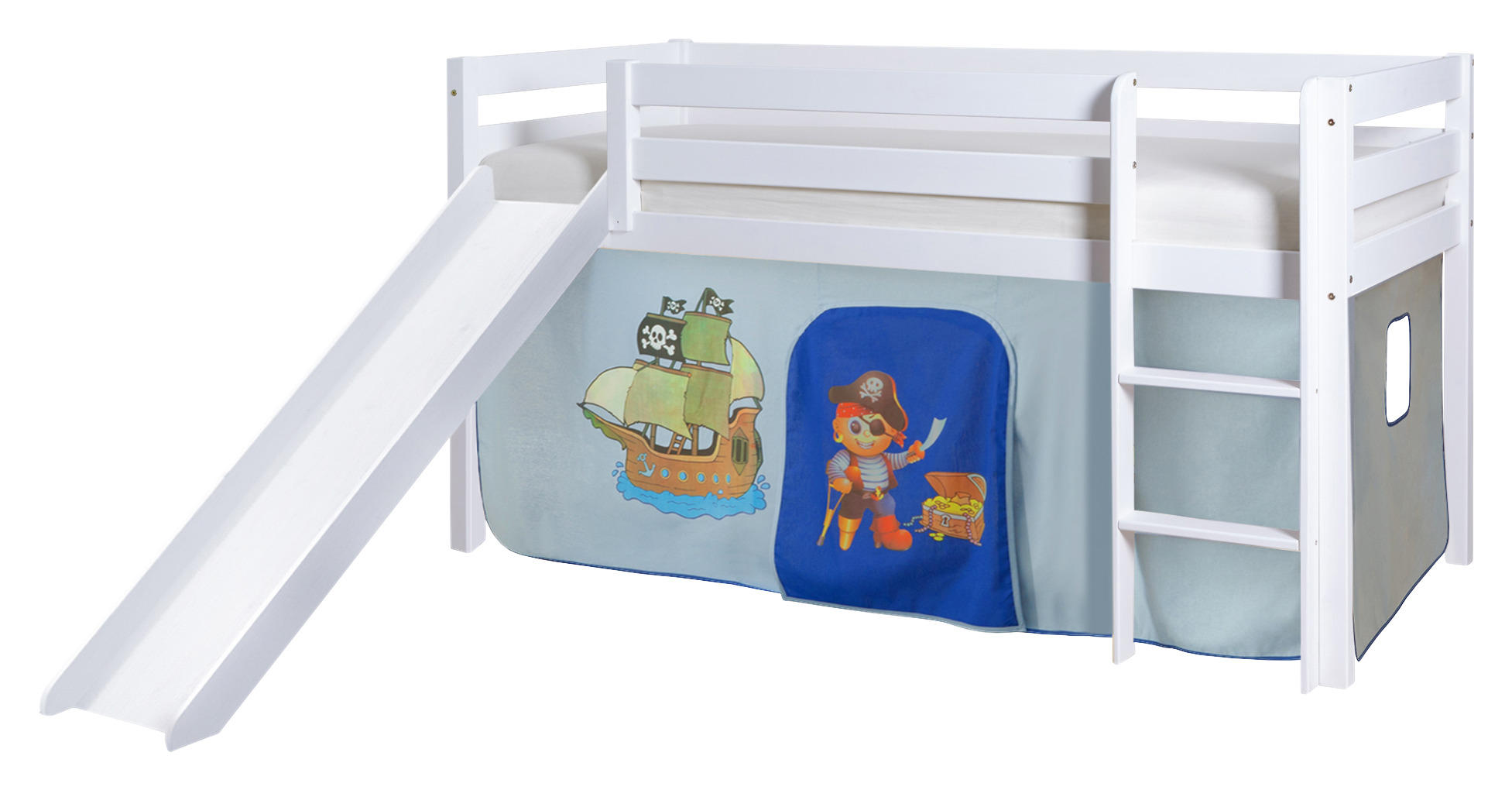 MID.YOU VYVÝŠENÁ POSTEL, 90/200 cm, modrá, bílá