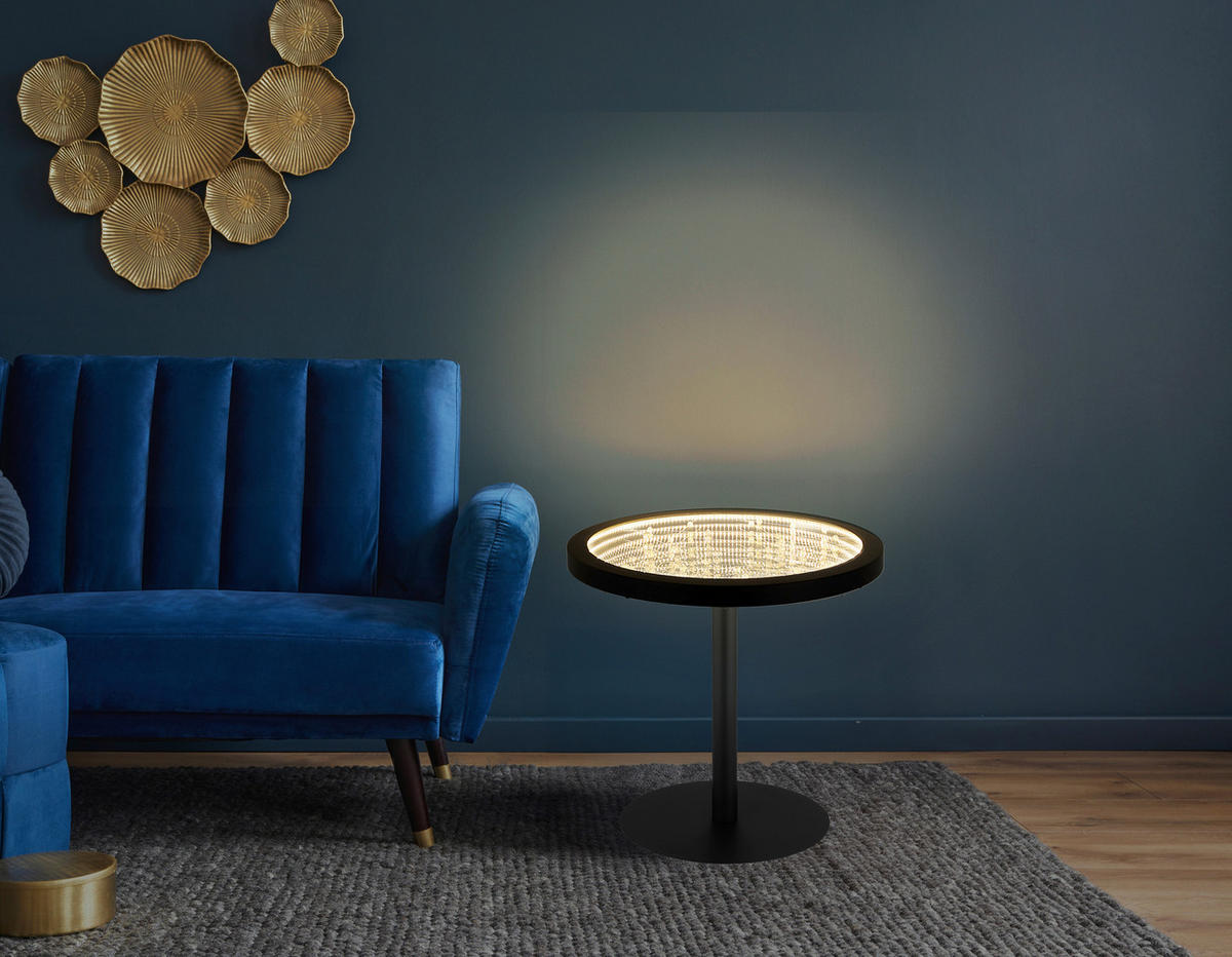 STOLNÍ LED LAMPA, nožní spínač, 50/47,5 cm  - čiré, Design, plast/sklo (50/47,5cm) - Globo