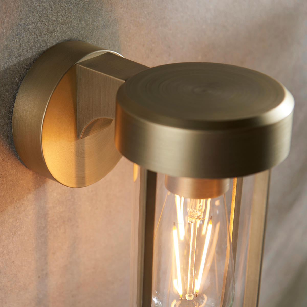 AUßENWANDLEUCHTE 11/18/20,8 cm   - Klar/Goldfarben, Basics, Glas/Metall (11/18/20,8cm) - ENDON