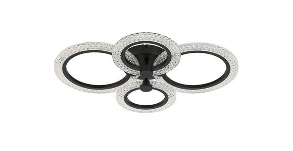 LED-DECKENLEUCHTE 59/45/9 cm   - Schwarz, Design, Kunststoff/Metall (59/45/9cm) - Novel