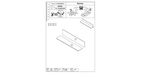 WANDBOARD Holz Buche furniert Kernbuche  - Kernbuche, KONVENTIONELL, Holz (131/30/25cm) - Cantus
