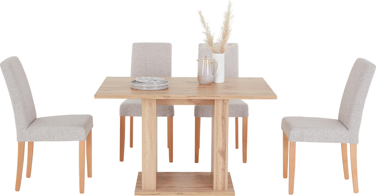 ESSTISCH rechteckig Eichefarben  - Eichefarben, MODERN, Holzwerkstoff (120/80/74cm) - home24