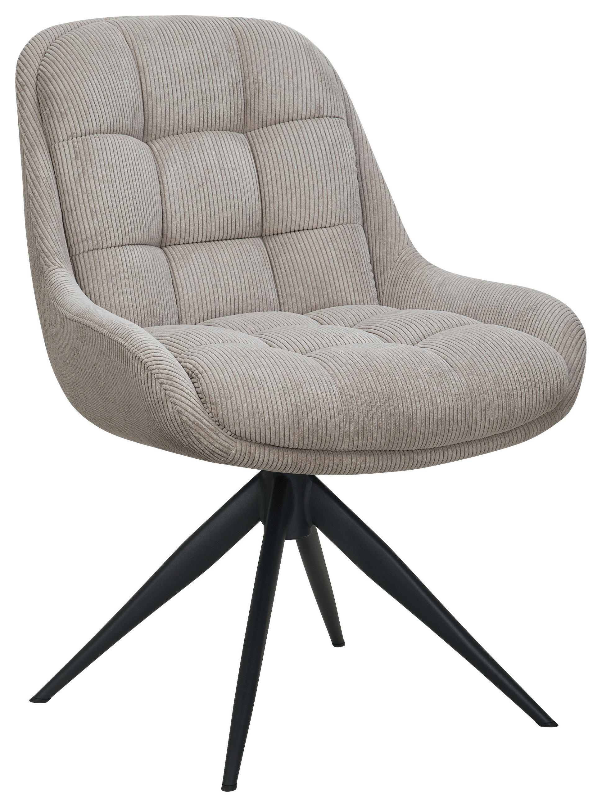 STUHL - Taupe/Schwarz, Design, Textil/Metall (58/85/70cm) - Johann Jakob