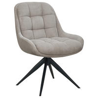 STUHL - Taupe/Schwarz, Design, Textil/Metall (58/85/70cm) - Johann Jakob