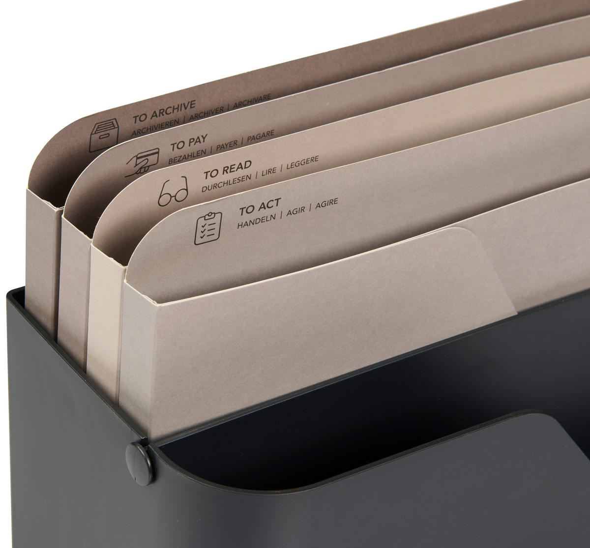 MAGAZINBOX 16,2/29,5/35,5 cm  - Schwarz, KONVENTIONELL, Kunststoff (16,2/29,5/35,5cm) - Rotho