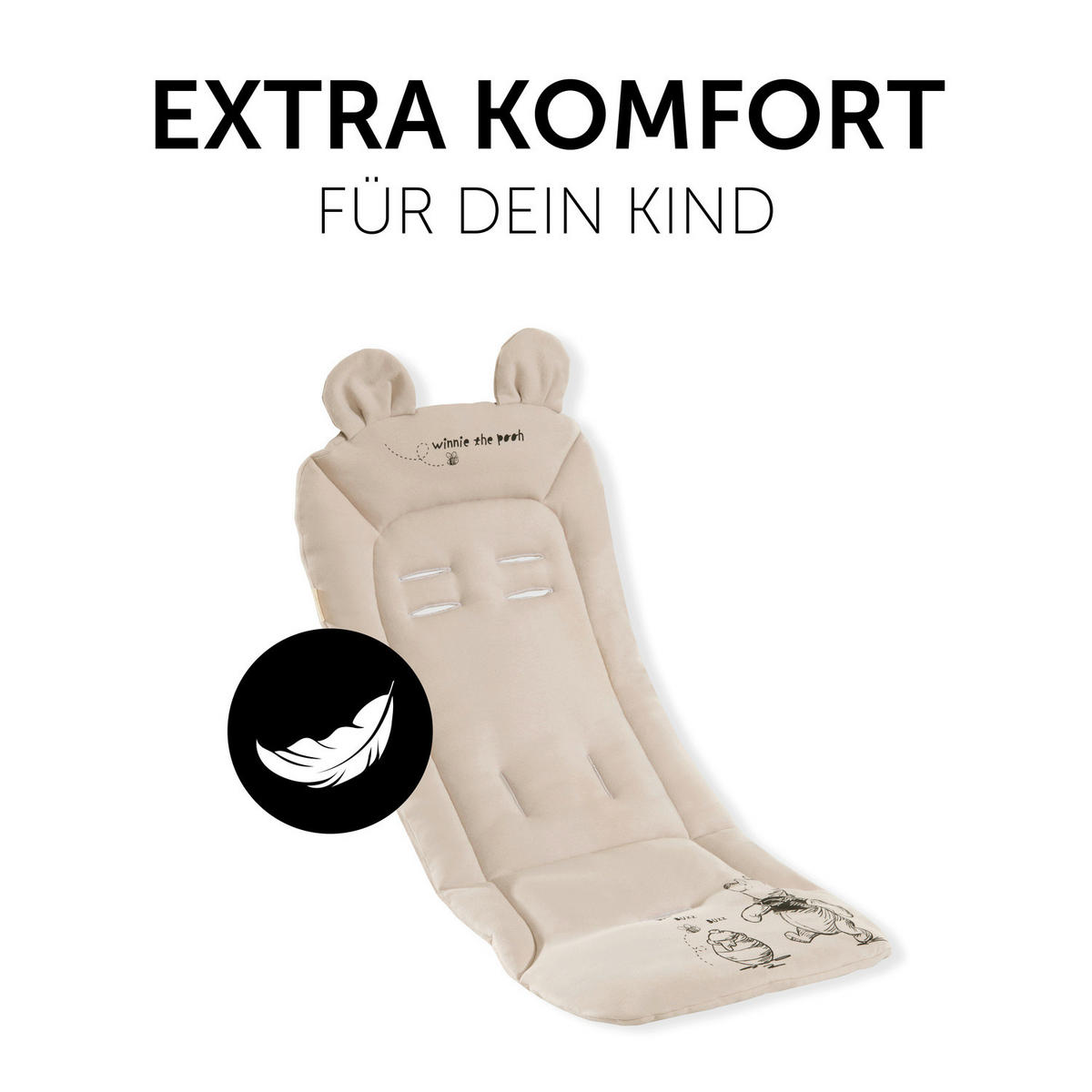 KINDERWAGENEINLAGE WINNIE THE POOH  - Beige, Basics, Kunststoff (70/37/3cm) - Hauck