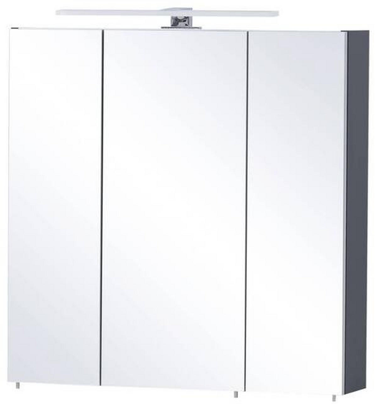 SPIEGELSCHRANK 70/74,8/16 cm  - Dunkelblau/Nickelfarben, MODERN, Glas/Holzwerkstoff (70/74,8/16cm) - Stylife