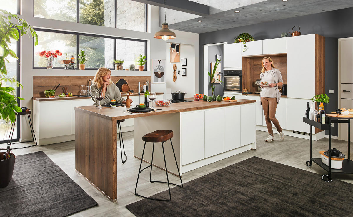 PLÁNOVATEĽNÁ KUCHYŇA - biela/farba duba, Design, kompozitné drevo - Celina