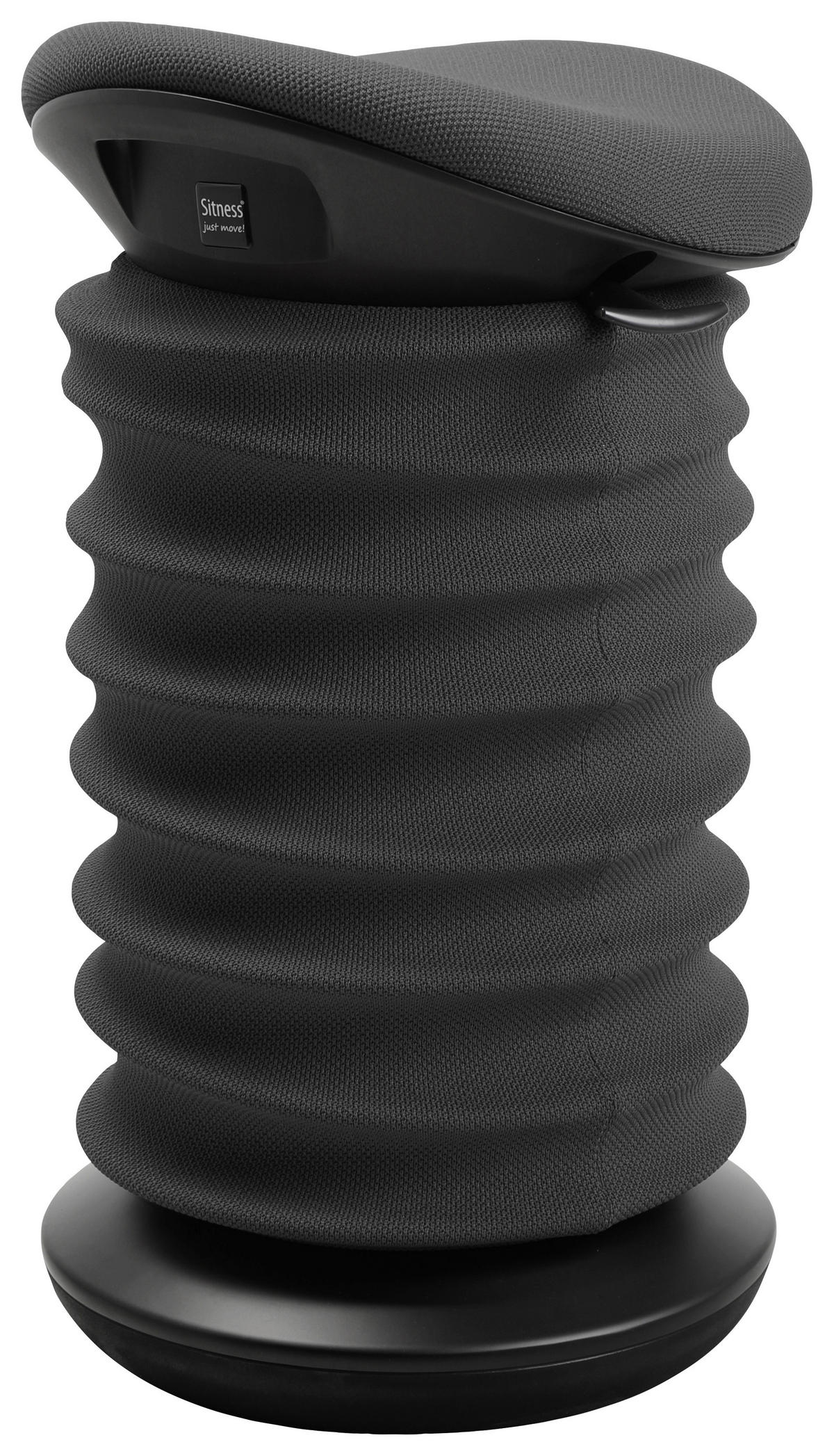 BÜROHOCKER Schwarz, Dunkelgrau  - Dunkelgrau/Schwarz, Design, Kunststoff/Textil (37,5/53-64/36cm) - Topstar