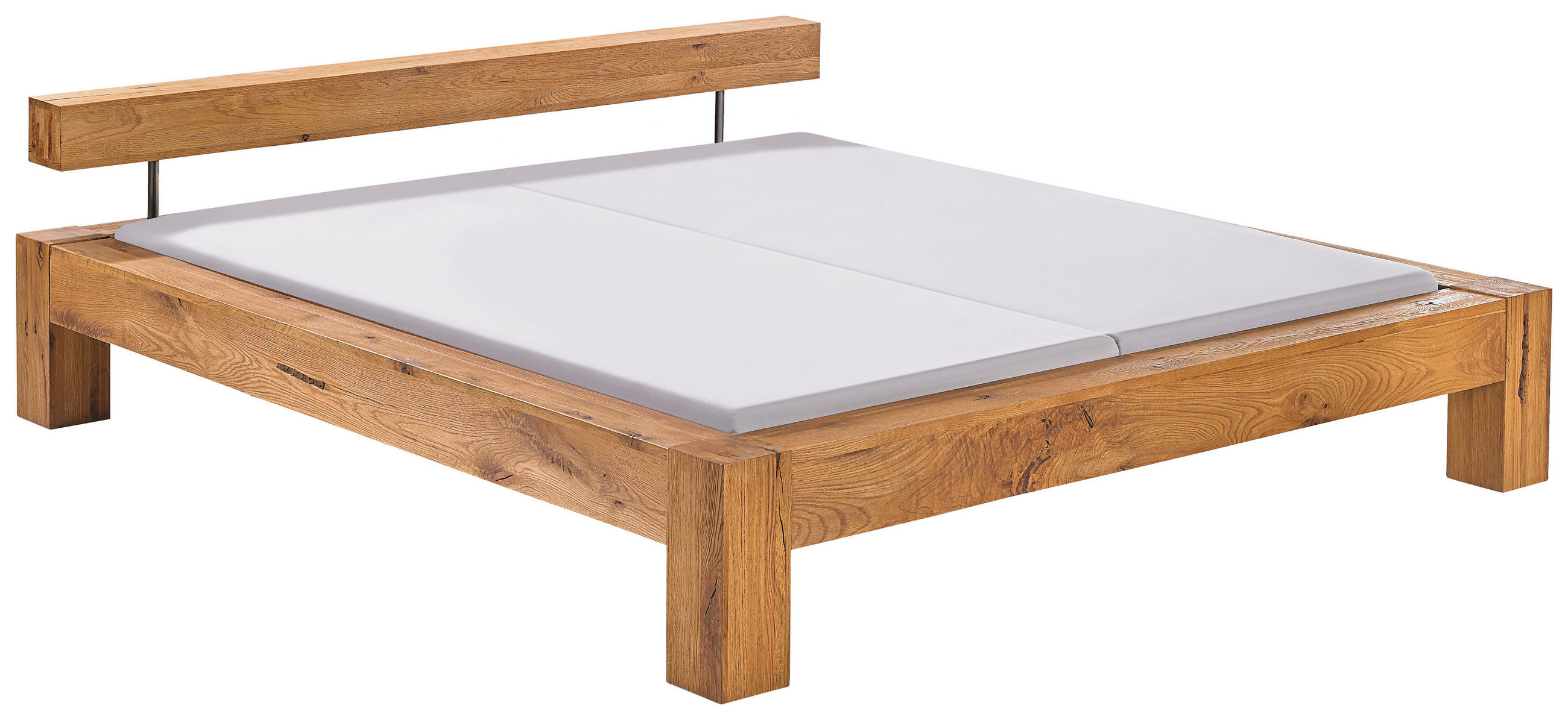 BALKENBETT 180/200 cm  in Eichefarben  - Eichefarben, Design, Holz (180/200cm) - Hasena