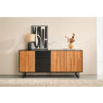 SIDEBOARD 180/77,5/40 cm  - Eichefarben/Schwarz, Trend, Holz/Holzwerkstoff (180/77,5/40cm) - Xora