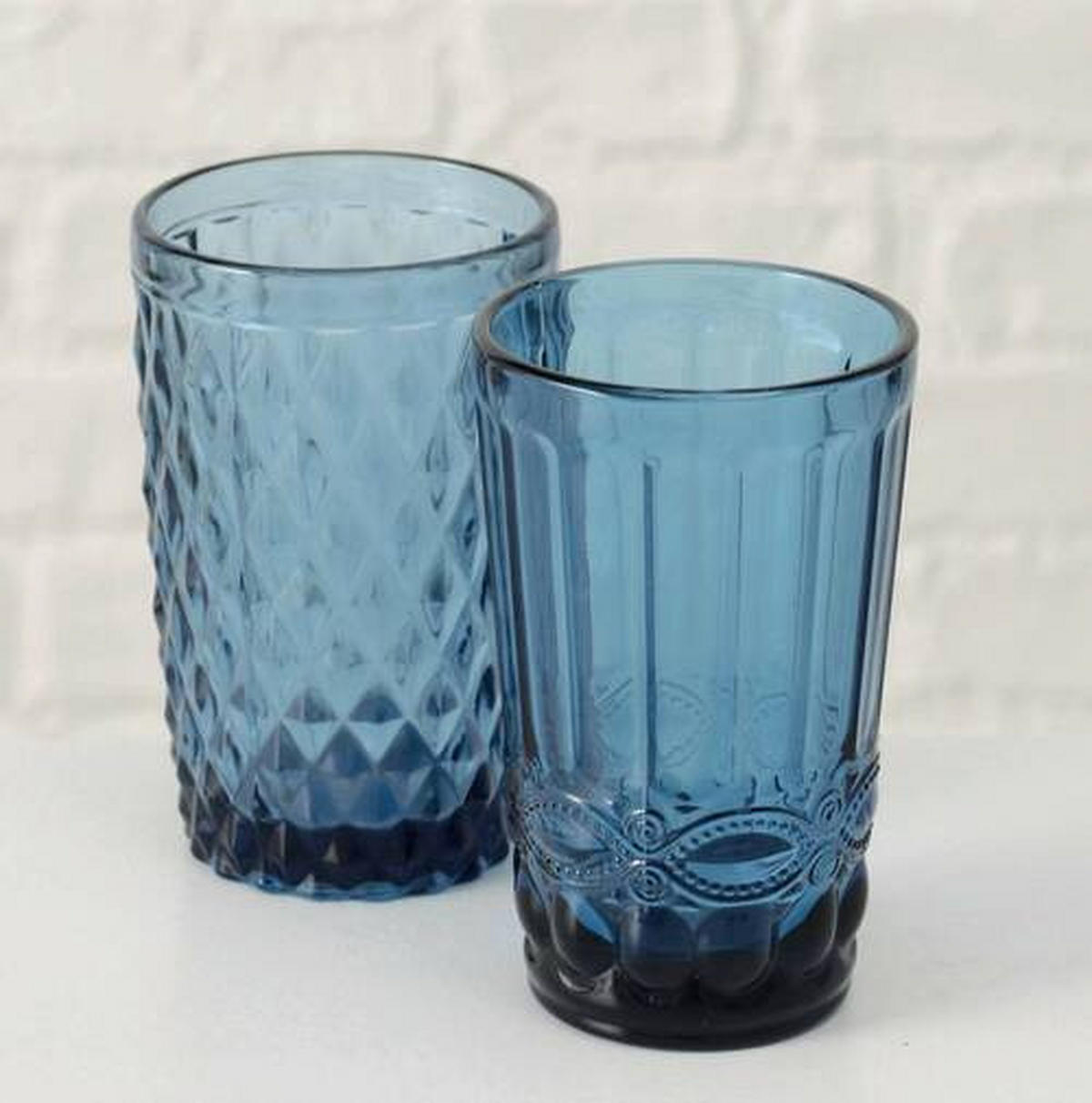 DRICKSGLAS  - blå, Basics, glas (8/13cm)