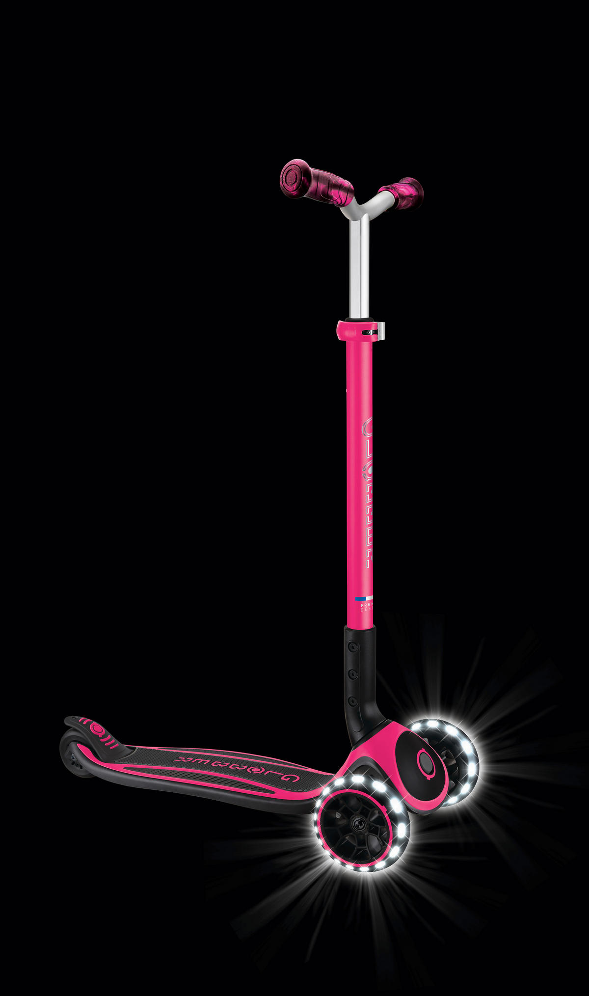 KINDERSCOOTER ACE LIGHTS  - Fuchsia, Basics, Kunststoff (61/37/94,5cm) - GLOBBER