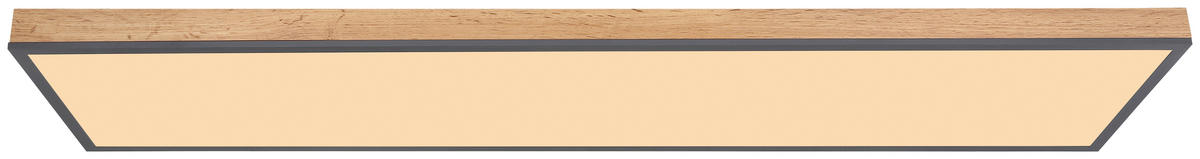 LED-DECKENLEUCHTE 120/30/6,5 cm   - Opal/Graphitfarben, Basics, Kunststoff/Metall (120/30/6,5cm) - Globo