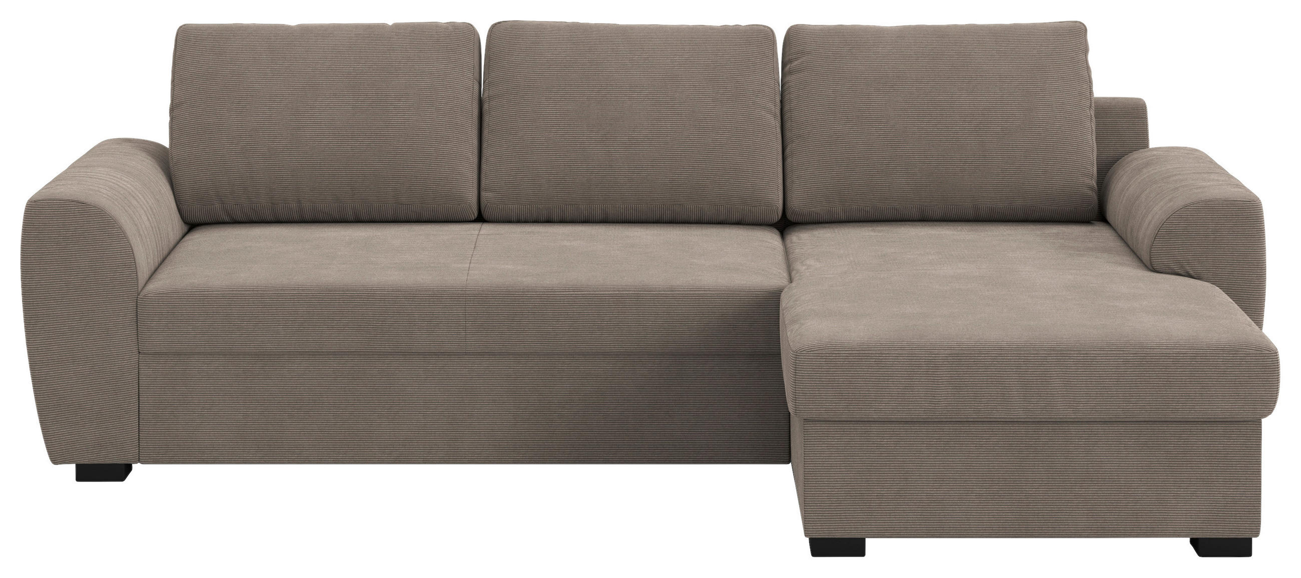 KUTNA GARNITURA tekstil  taupe   - crna/taupe, Trend, tekstil/plastika (253/154cm) - MID.YOU