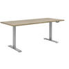 SCHREIBTISCH 175/80/72 cm  in Eichefarben  - Eichefarben/Silberfarben, KONVENTIONELL, Holzwerkstoff/Metall (175/80/72cm) - Voleo