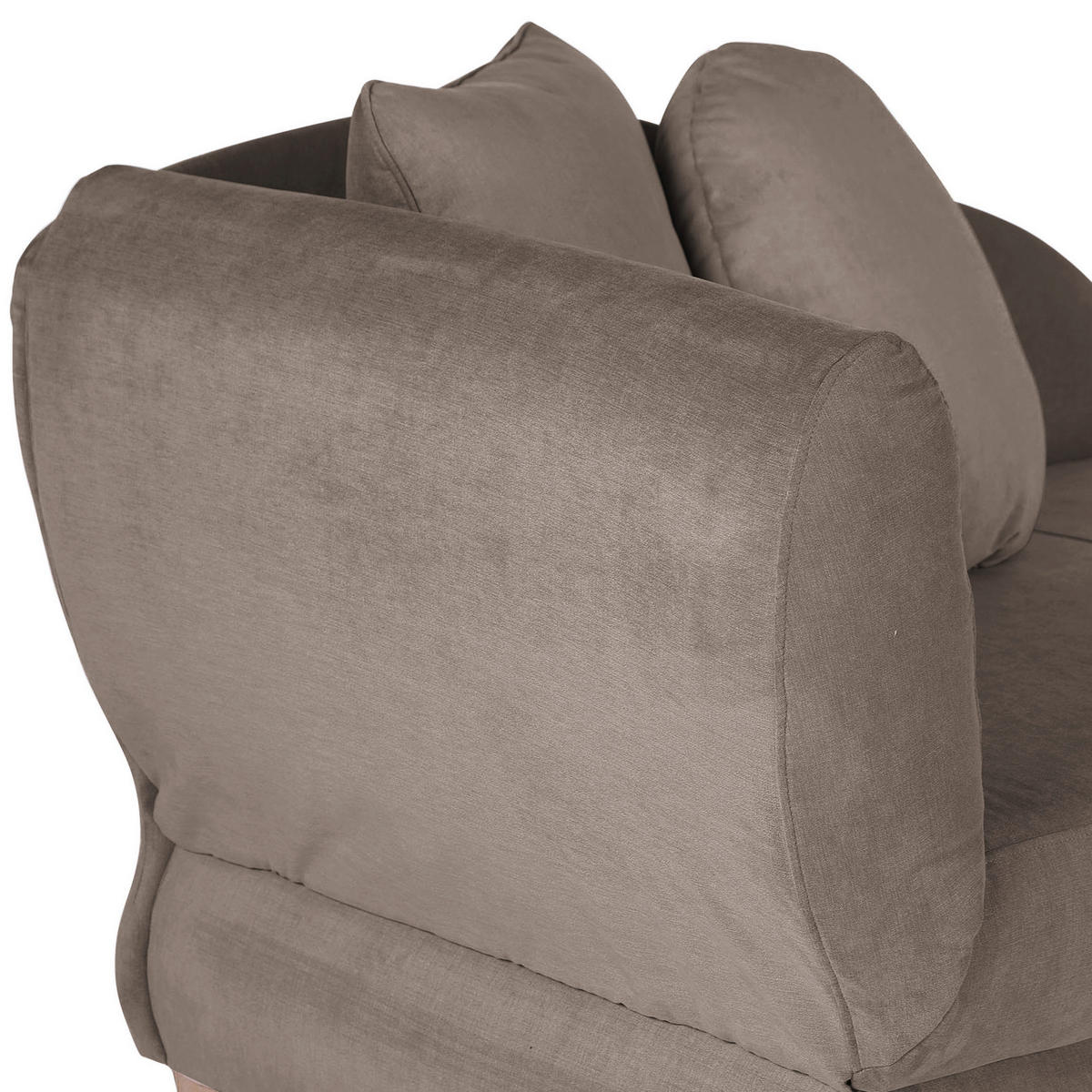 RÉCAMIERE in Mikrofaser Taupe  - Taupe/Eichefarben, Lifestyle, Holz/Textil (88/85/176cm) - Xora