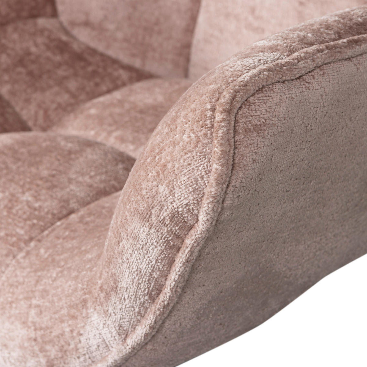 SESSEL in Chenille Taupe  - Taupe/Schwarz, Design, Textil/Metall (71/94/83cm) - Livetastic