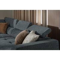ECKSOFA in Chenille Grau  205/284 cm  - Schwarz/Grau, Design, Kunststoff/Textil (205/284cm) - Xora