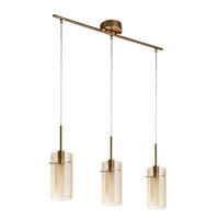 HÄNGLAMPA Duo 40/13/71 cm  - mässingsfärgad, Modern, metall/glas (40/13/71cm)