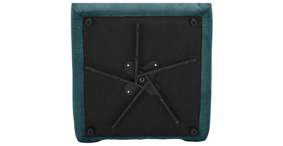 SESSEL in Webstoff Petrol  - Petrol/Schwarz, KONVENTIONELL, Textil/Metall (112/88/120cm) - Carryhome