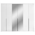 DREHTÜRENSCHRANK  in Weiß  - Schwarz/Weiß, MODERN, Glas/Holzwerkstoff (270/225/52cm) - Carryhome