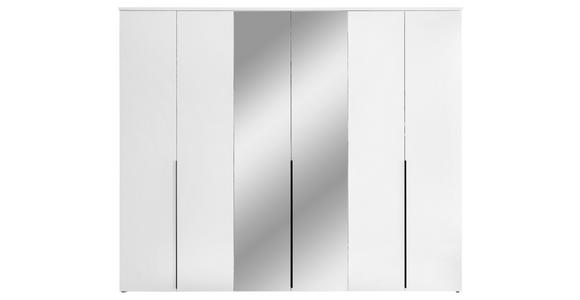 DREHTÜRENSCHRANK  in Weiß  - Schwarz/Weiß, MODERN, Glas/Holzwerkstoff (270/225/52cm) - Carryhome