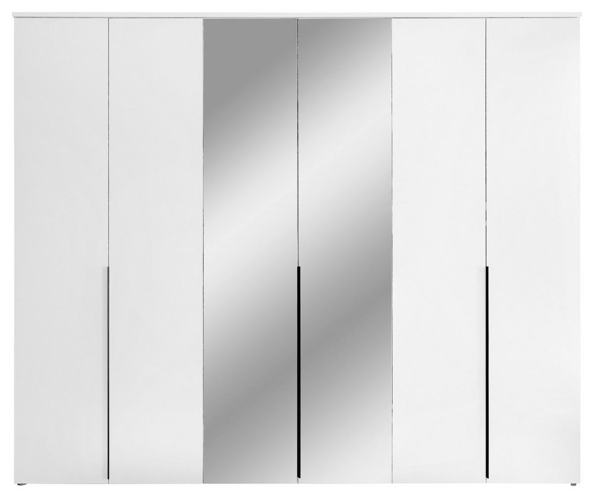 DREHTÜRENSCHRANK  in Weiß  - Schwarz/Weiß, MODERN, Glas/Holzwerkstoff (270/225/52cm) - Carryhome