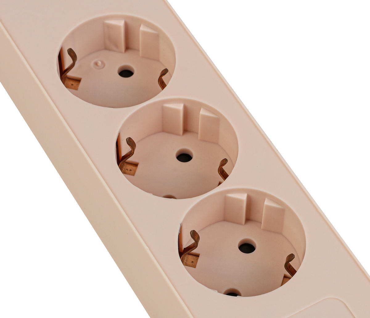 STECKDOSENLEISTE - Roségold, Basics, Kunststoff/Metall (24/5,5/4cm) - Mican