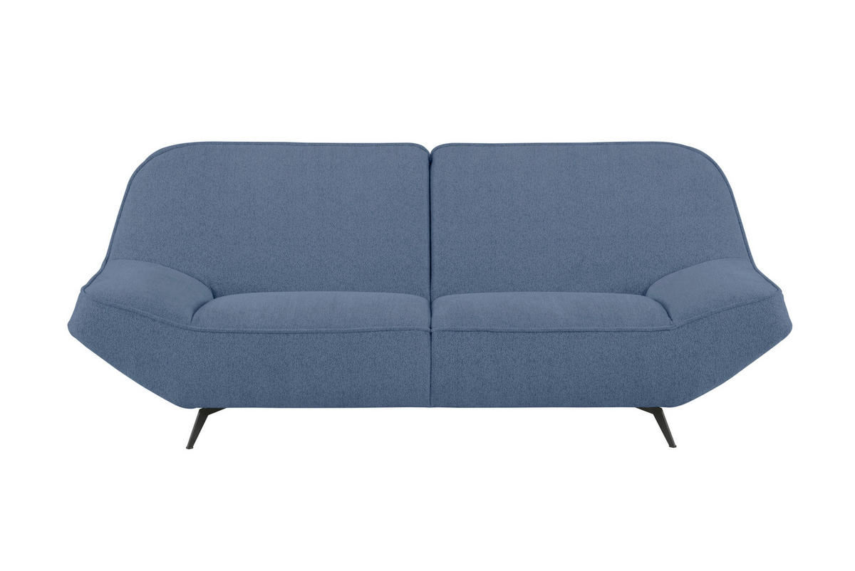 3-SITZER-SOFA Chenille Blau  - Blau, Design, Textil (223/87/96cm) - MID.YOU