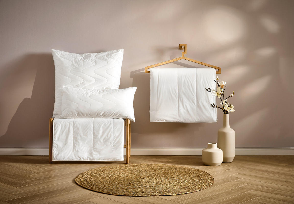 CELOROČNÍ PŘIKRÝVKA, 155/220 cm,  - bílá, Basics, textil (155/220cm) - Centa-Star