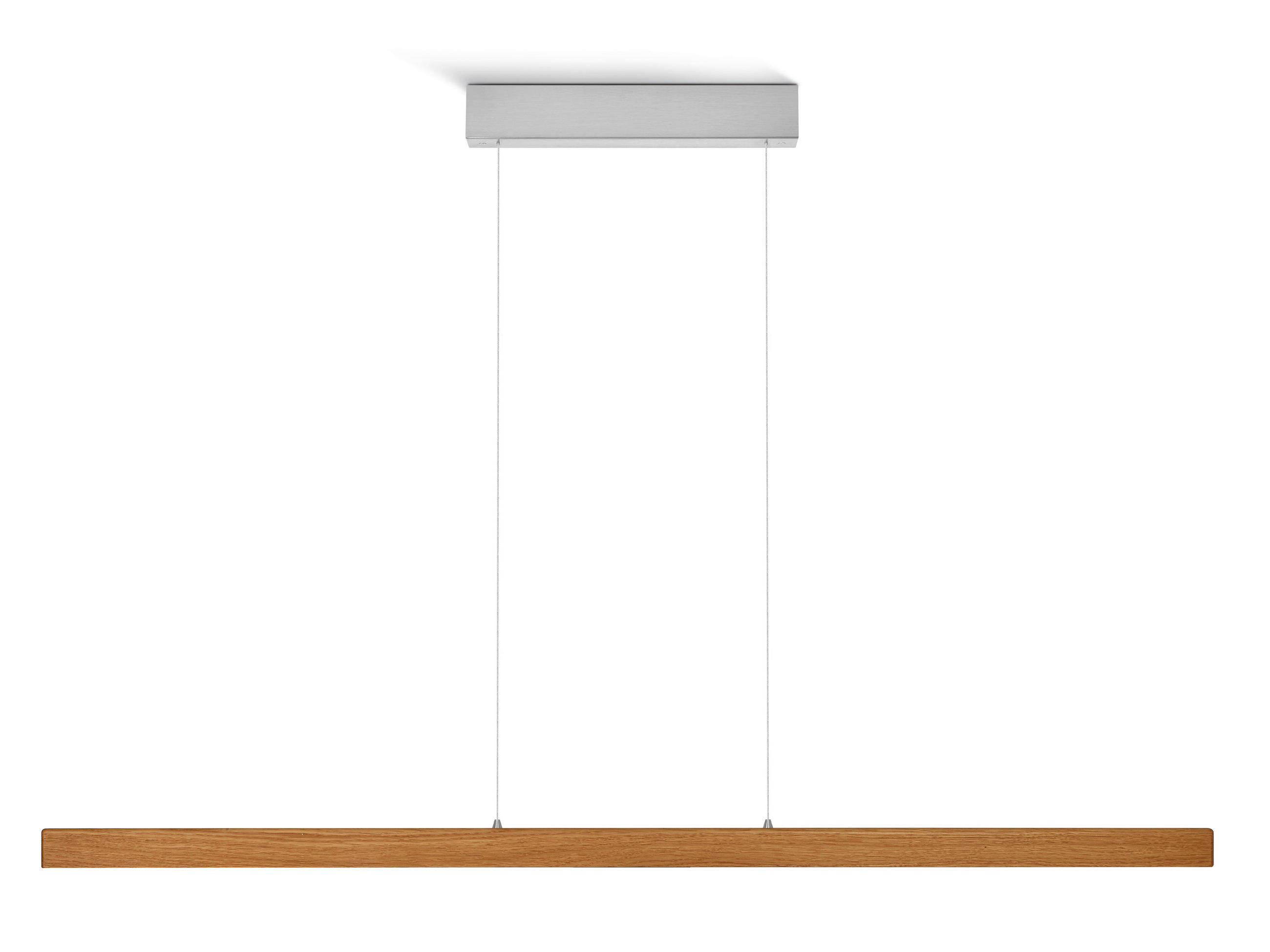LED-HÄNGELEUCHTE Leonora Slim 130/5/55-150 cm  - Nickelfarben, Natur, Metall (130/5/55-150cm)