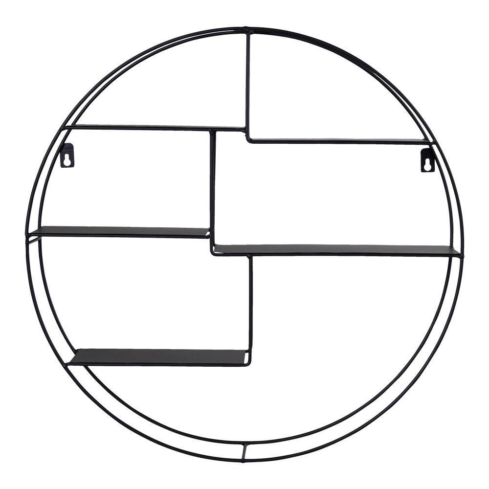 WANDREGAL Schwarz  - Schwarz, Design, Metall (47/10/47cm)