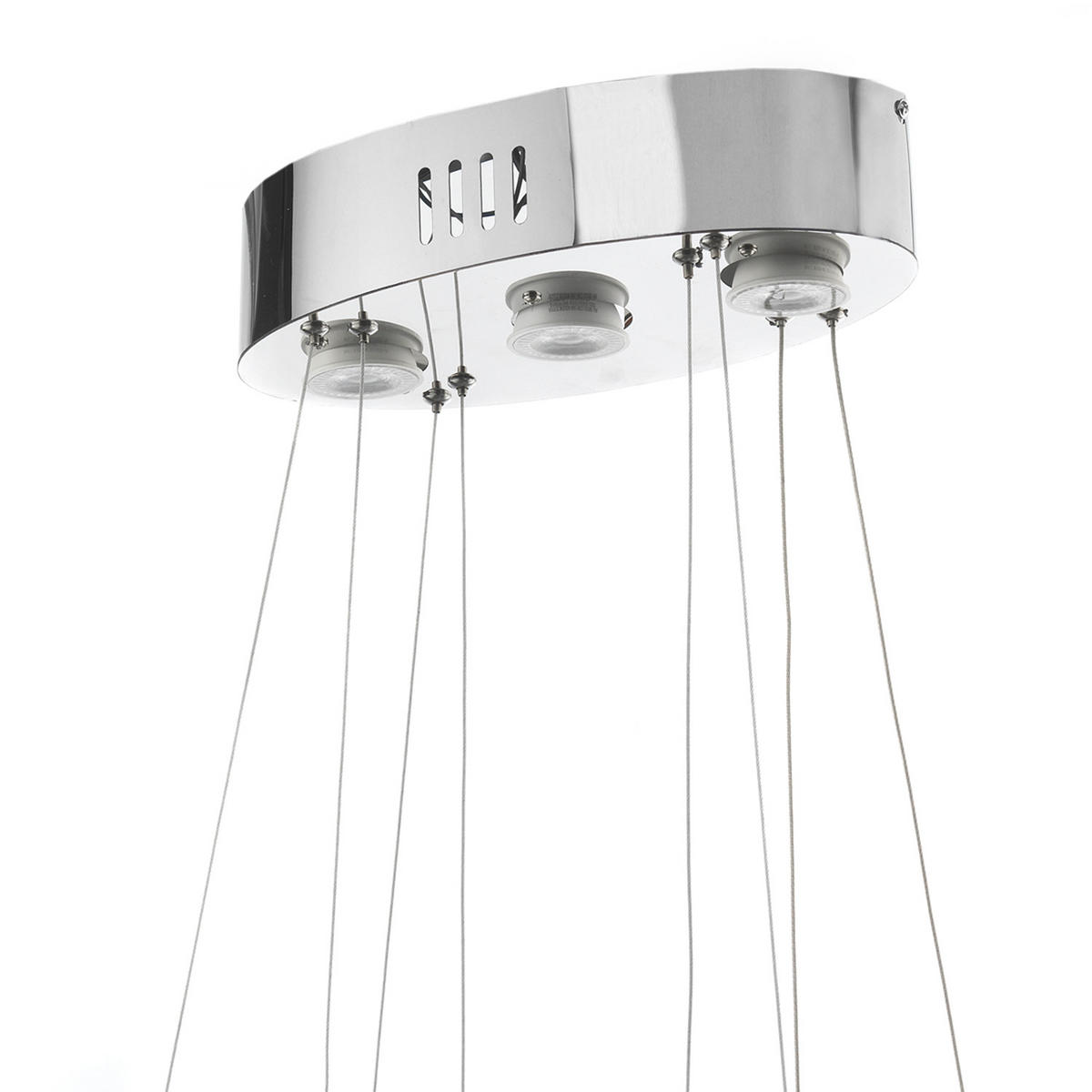 LED-HÄNGELEUCHTE 66/100 cm  - Chromfarben, Design, Glas/Metall (66/100cm)