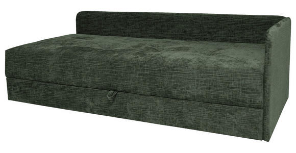 LIEGE in Velours Grün - Schwarz/Grün, KONVENTIONELL, Kunststoff/Textil (205/80/95cm) - Xora