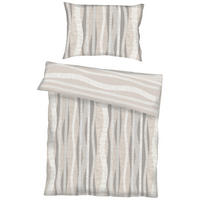 BETTWÄSCHE 2-teilig Curvy Makosatin 140/200 cm  - Silberfarben, Design, Textil (140/200cm) - Kaeppel