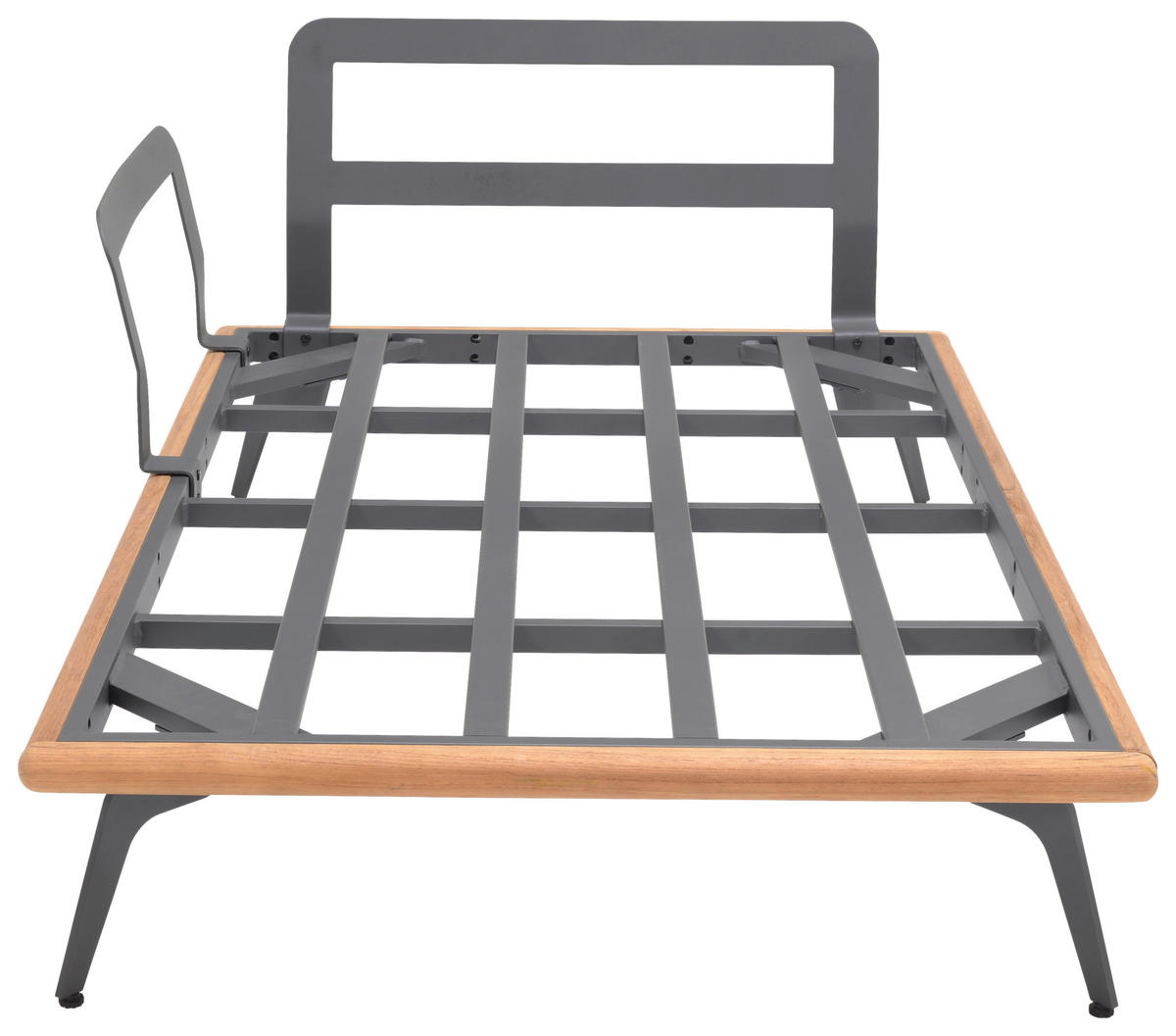 LOUNGEGARNITUR 150/280 cm Aluminium, Stahl  - Greige/Dunkelgrau, Design, Textil/Metall (150/280cm) - Amatio