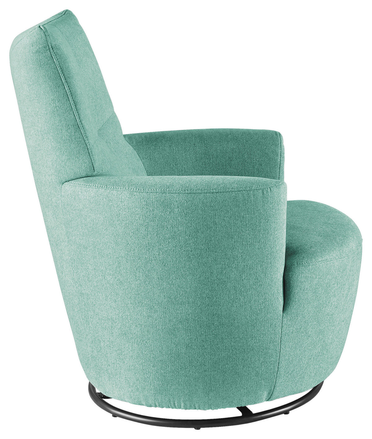 SESSEL Webstoff Türkis    - Türkis/Schwarz, Design, Textil/Metall (80/96/88cm) - SetOne by Musterring