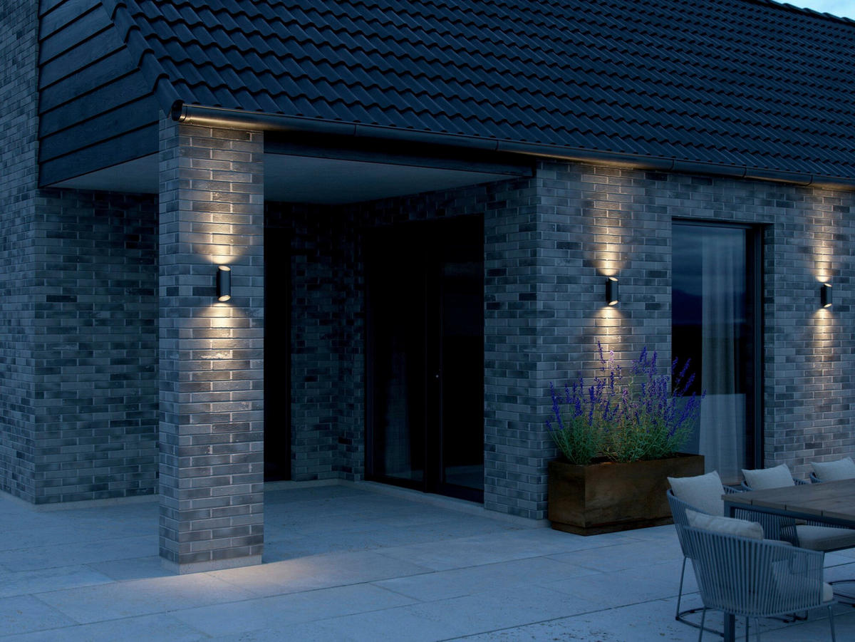 WANDLEUCHTE Nico 7,7/23,5 cm  - Schwarz, Design, Metall (7,7/23,5cm) - Nordlux