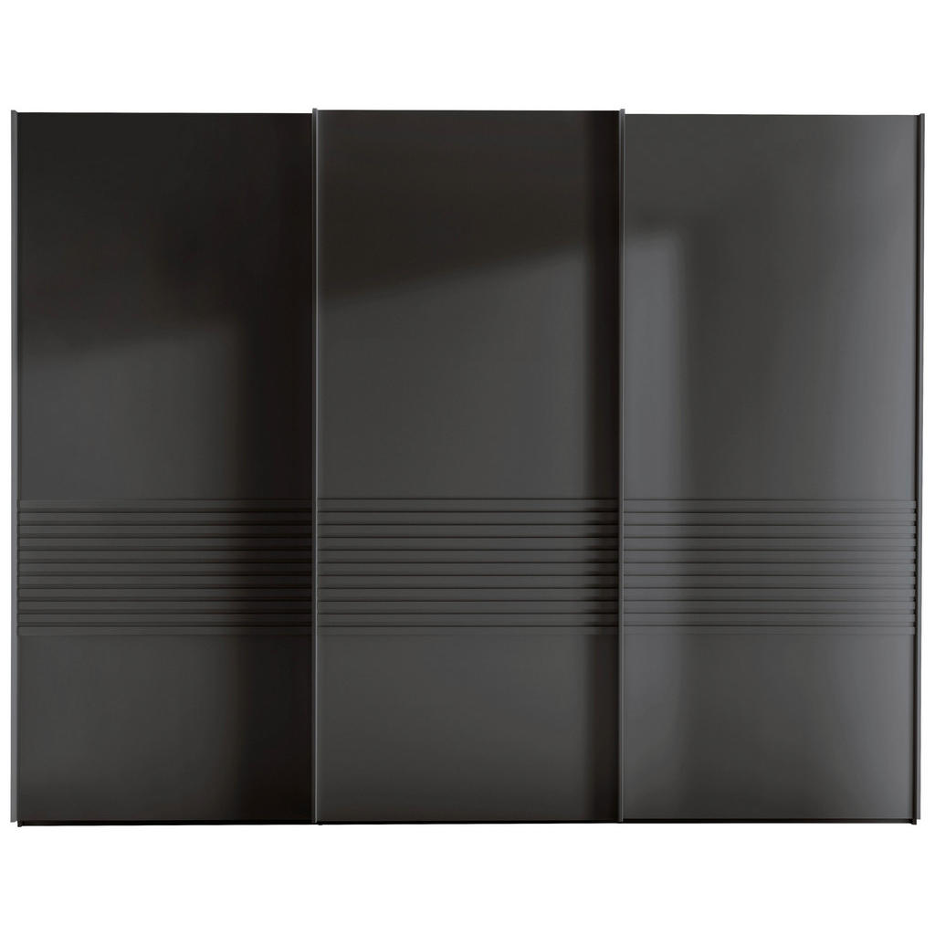 Thumbnail - Novel Schwebetürenschrank Lugano, Graphit, Holzwerkstoff, 6 Fächer, 300x236x67 cm, ISO 9001, Goldenes M, in verschiedene...