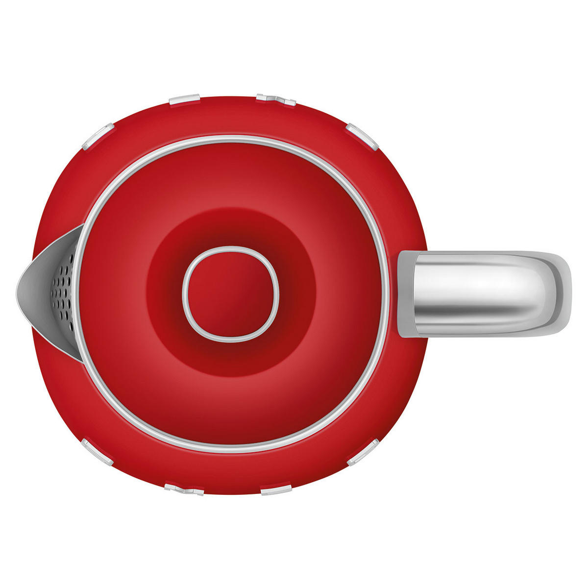WASSERKOCHER 0,8 l  - Rot, Design, Metall (22,3/24,8/17,1cm) - SMEG