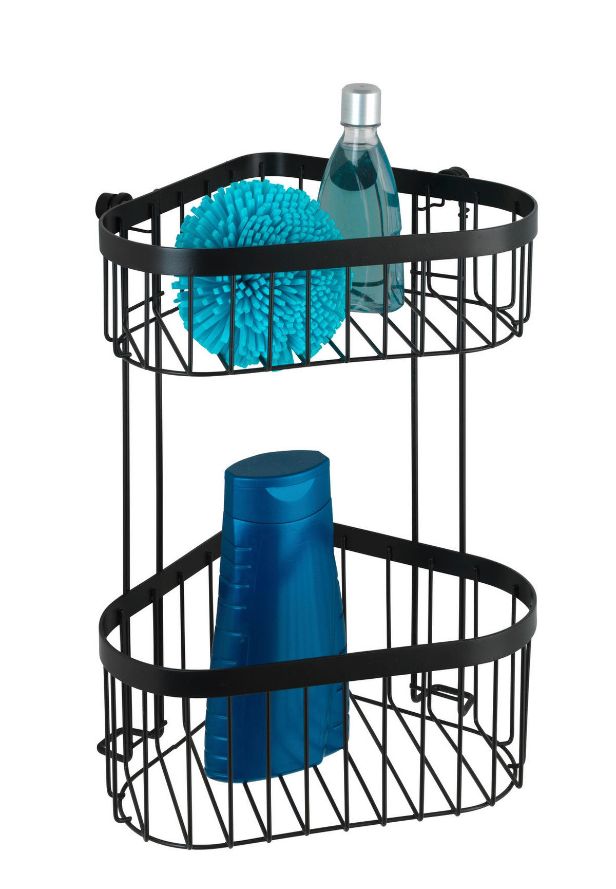 DUSCHKORB - Schwarz, Basics, Metall (24/33/19cm) - Wenko