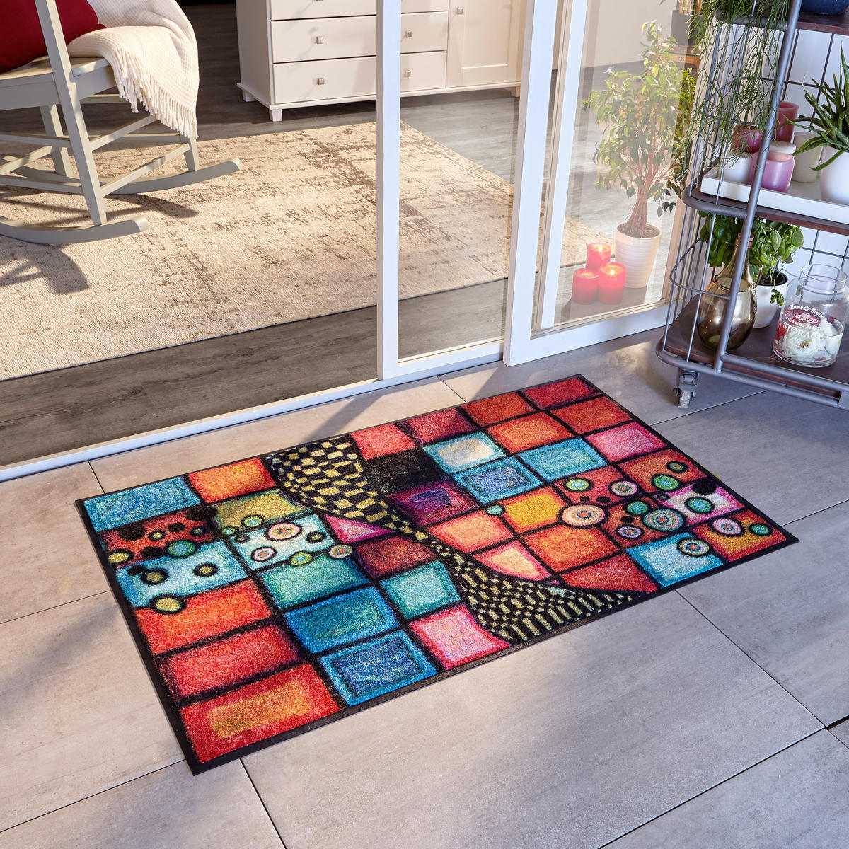 FUßMATTE 75/120 cm  - Multicolor, Basics, Kunststoff/Textil (75/120cm) - wash+dry