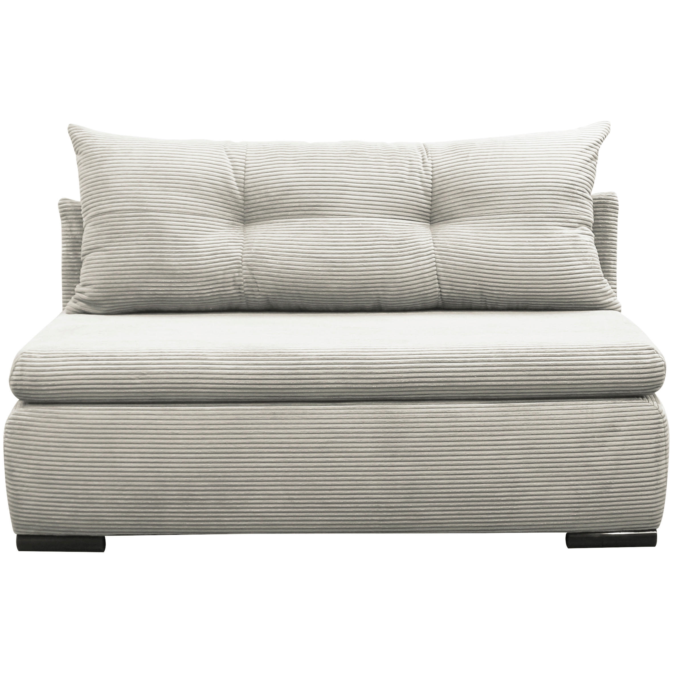 SCHLAFSOFA  mit Liegefunktion Cord Weiß  - Schwarz/Weiß, Design, Kunststoff/Textil (154/93/85cm) - MID.YOU