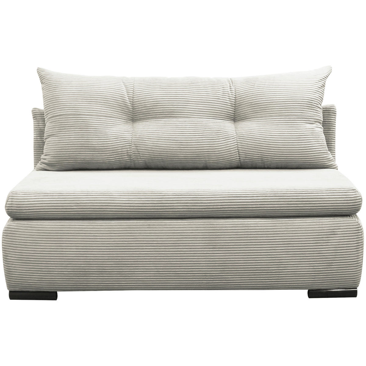 SCHLAFSOFA  mit Liegefunktion Cord Weiß  - Schwarz/Weiß, Design, Kunststoff/Textil (154/93/85cm) - MID.YOU