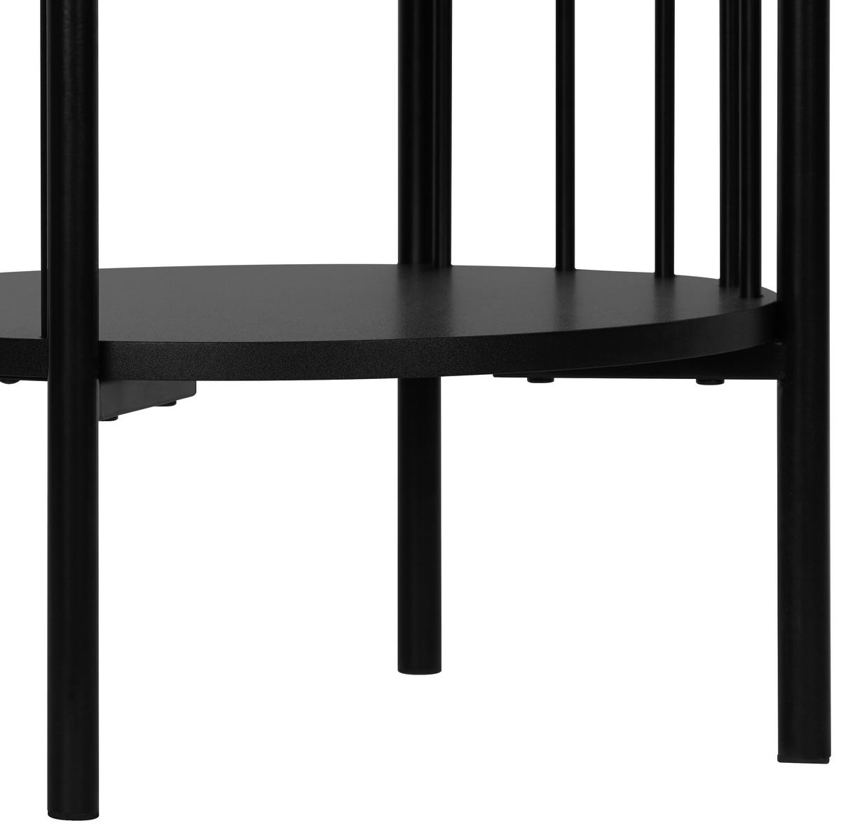 BEISTELLTISCH 43,8/43,8/60 cm Schwarz rund  - Schwarz, Trend, Holzwerkstoff/Metall (43,8/43,8/60cm) - Xora